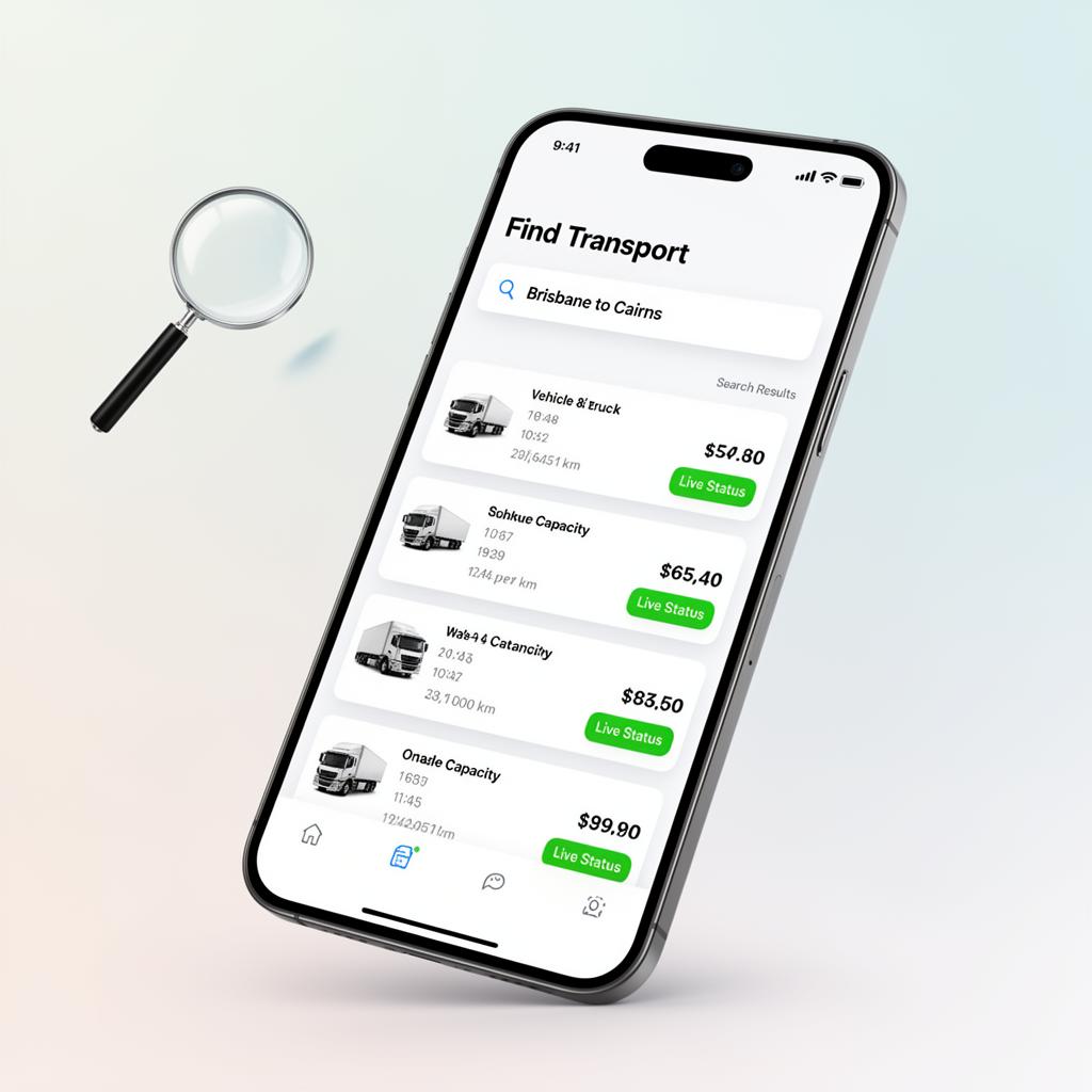 Step 2: Customers search for transport